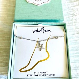 Sterling Silver Plated Starfish Anklet